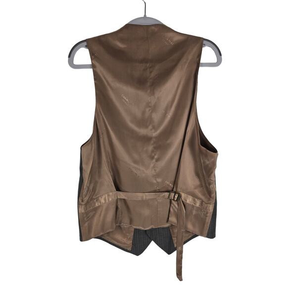 Caravelli Italy Superior 150's 3 Pc Vested Gray Pin Strip Men's Suit 40R 34W NWT - Picture 8 of 12